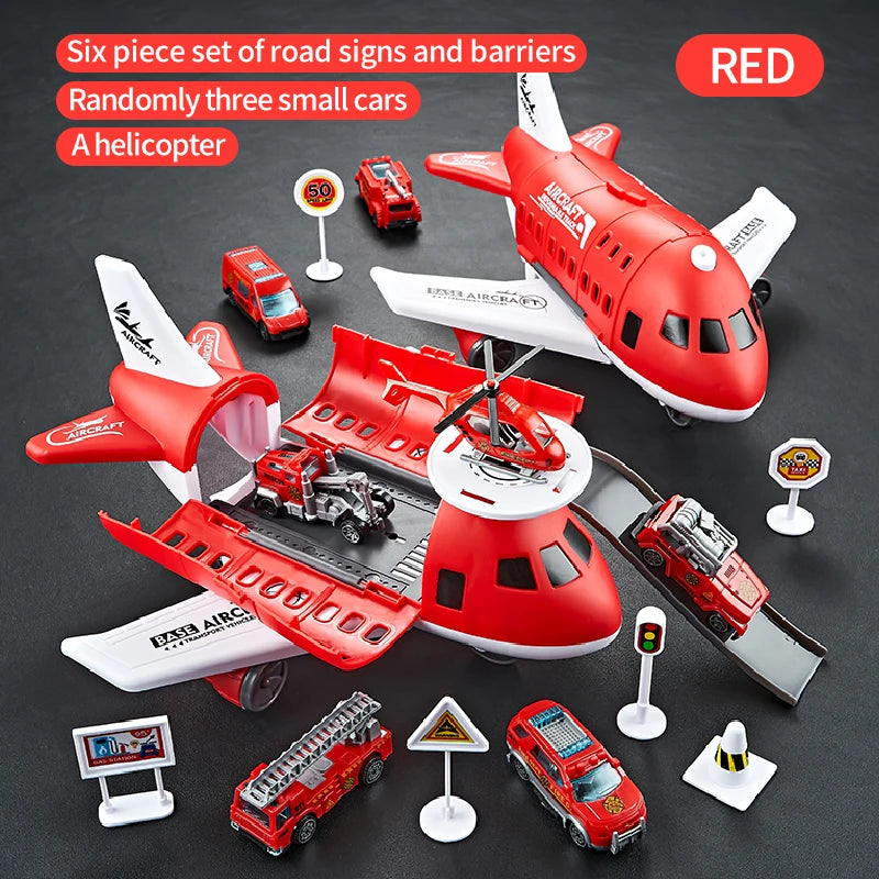 Creative and novel deformation airplane toy combination