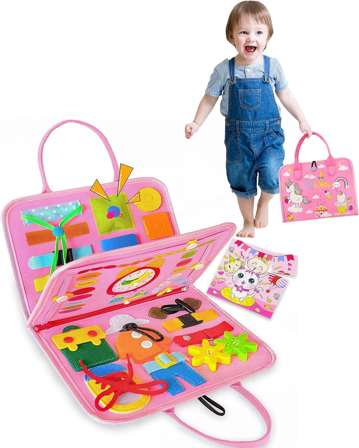 Toddlers Toys Busy Board Montessori Busy Backpack Preschool