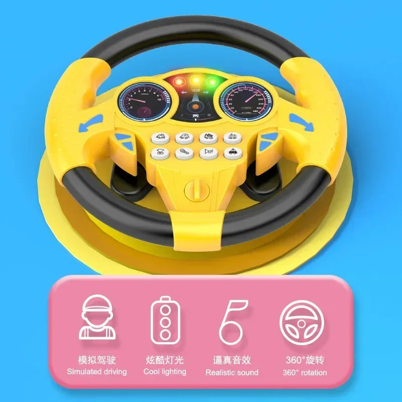 Infant Shining Simulation Steering Wheel Toys