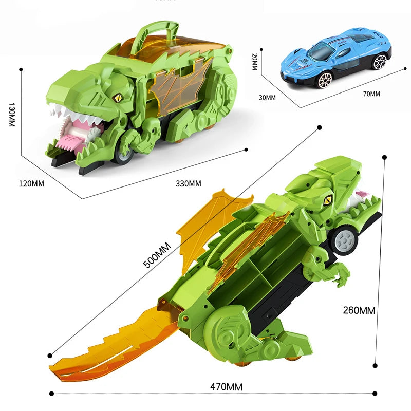 Alloy Dinosaur Transport Car Toy Large Inertial Car Carrier