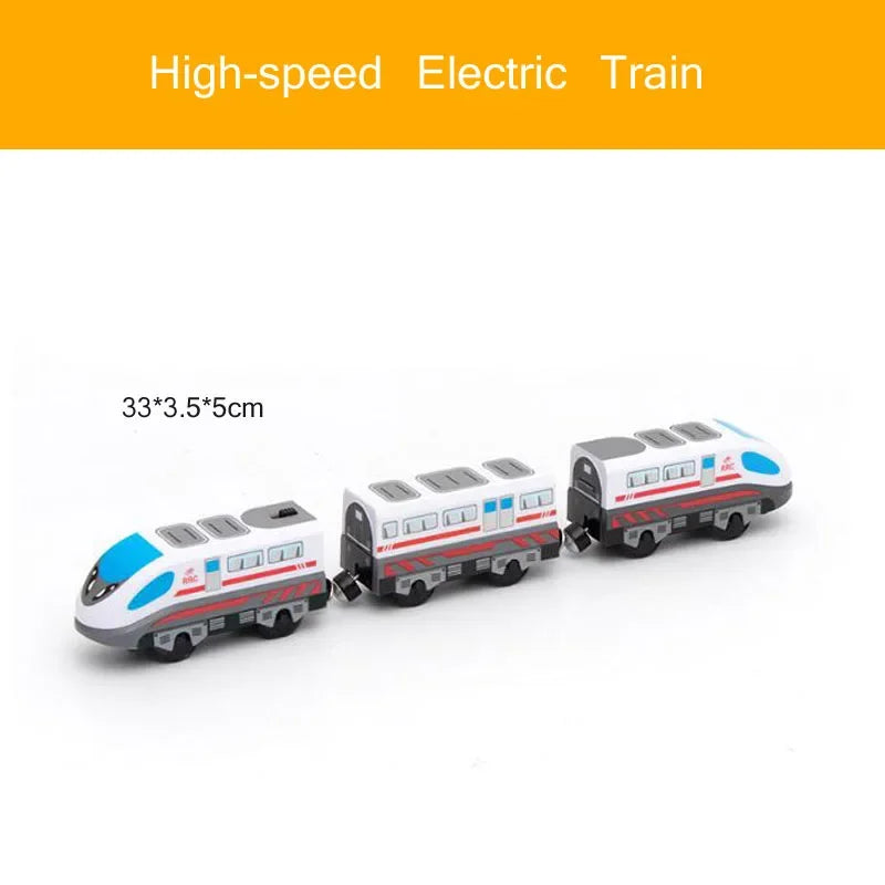 Wooden train track Locomotive Electric Train Set