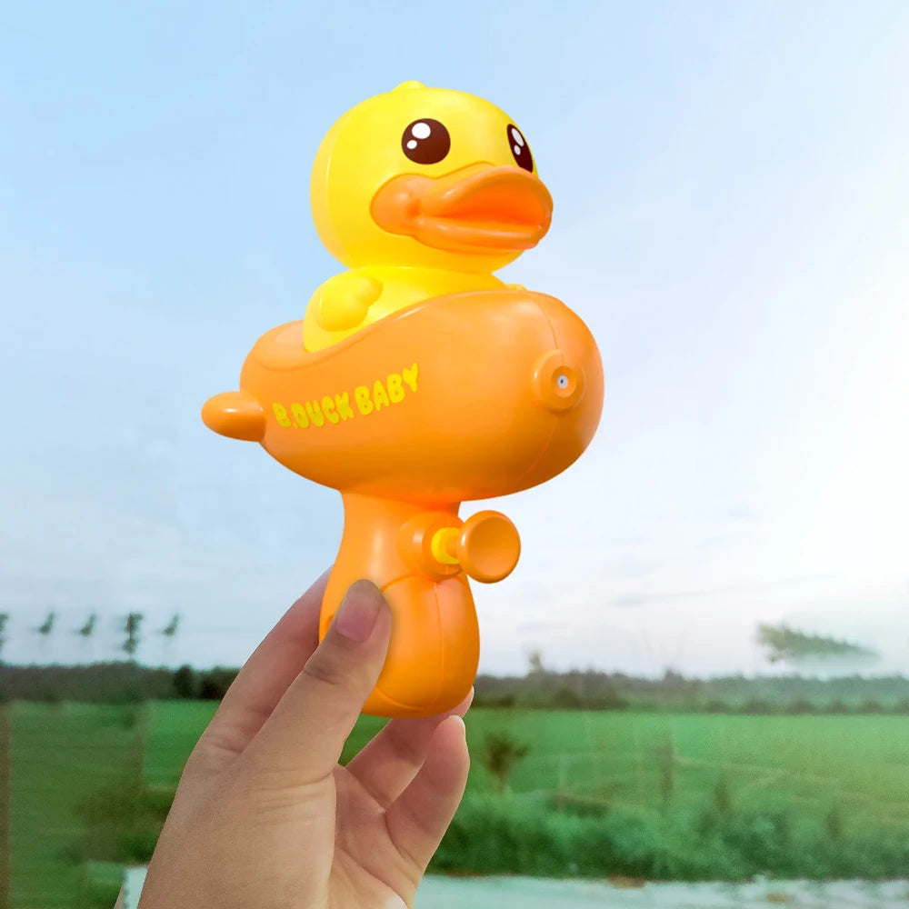 Cute Little Yellow Duck Pull Type Water Gun Bath