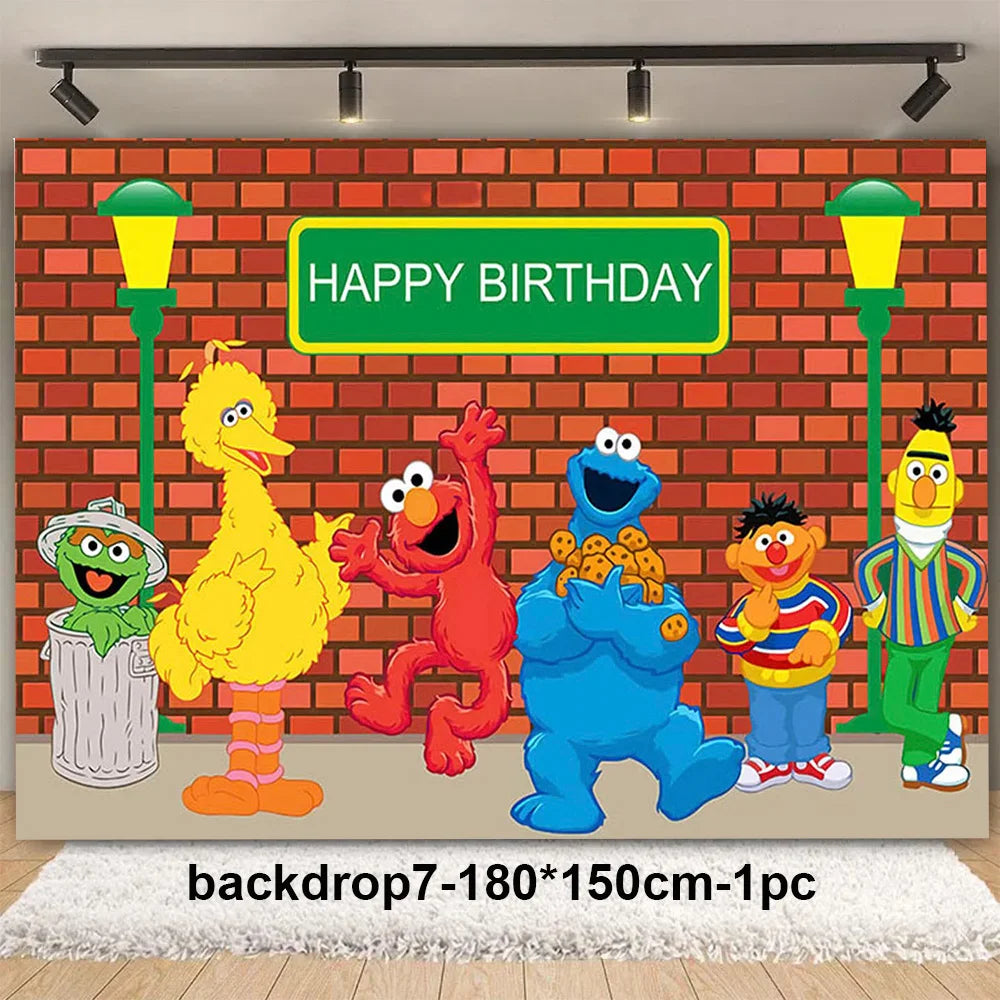 Cartoon Sesames Street Children's Birthday Party Decoration