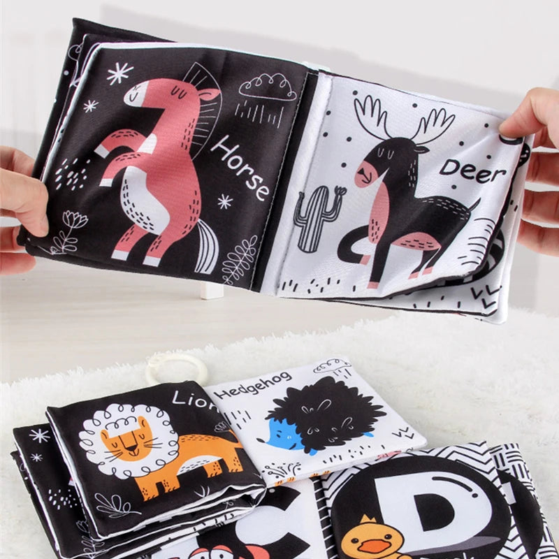 Soft Baby Clothes Book Sensory Toy Black and White