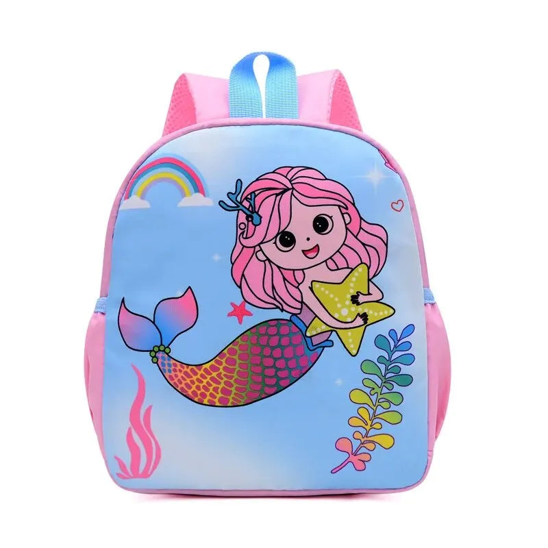 Cartoon Cute Dinosaur Printed School Bags Trendy Waterproof