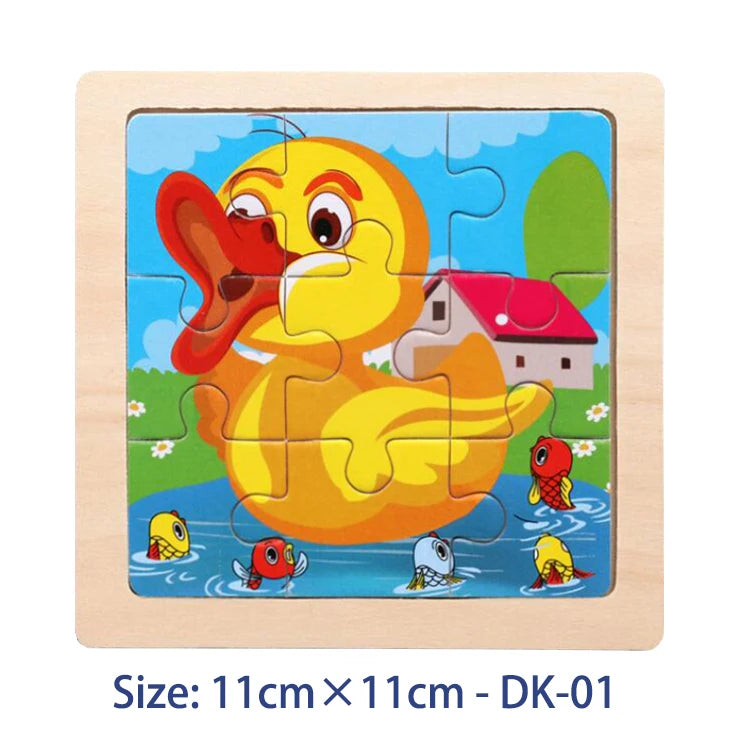 Kids Wooden Jigsaw Puzzle Games Cartoon