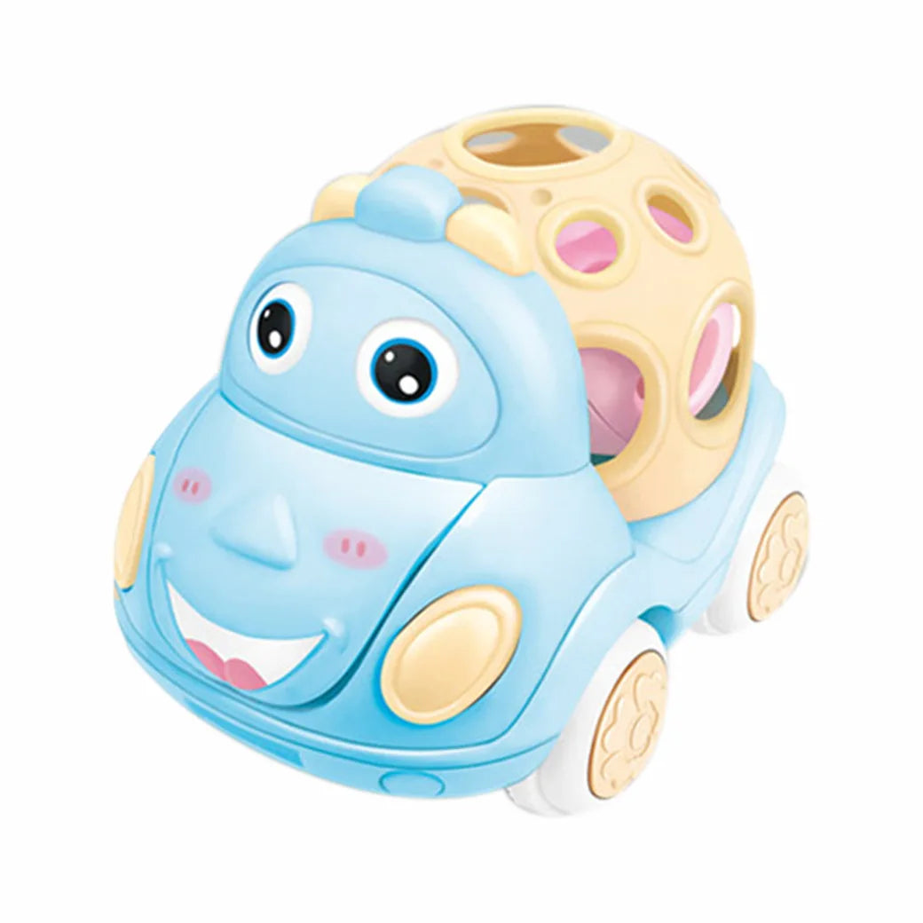 Baby Car Toys for 1 Year Old Girl Boy Pink Rattle Push Cars