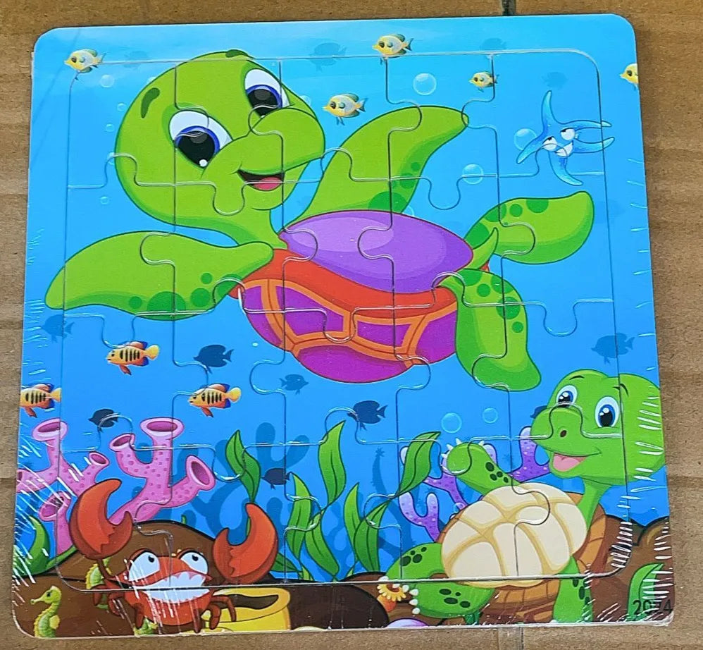 Wooden 3d Puzzle Cartoon Animal Vehicle Jigsaw