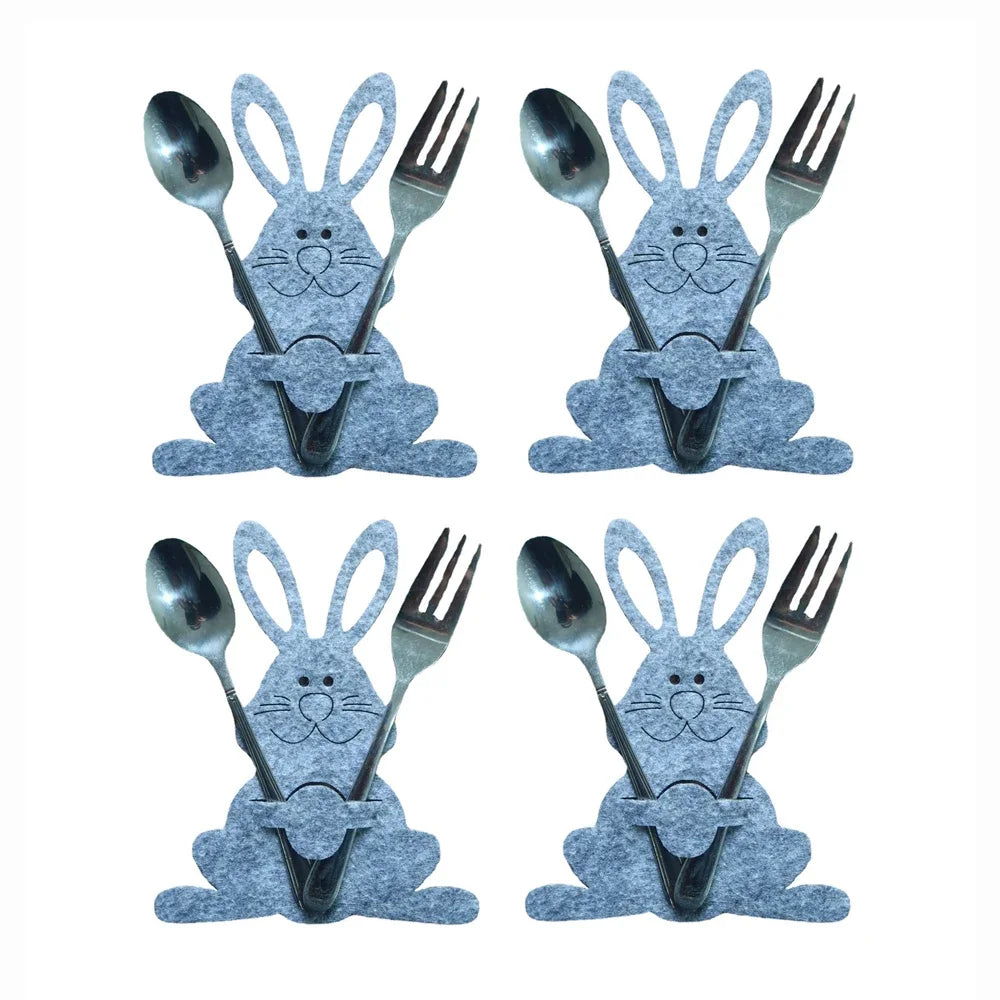 Easter Knife Fork Bags Non-woven Cartoon Sheep