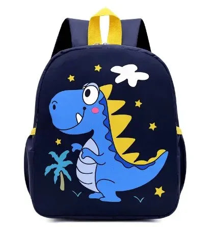 Cartoon Cute Dinosaur Printed School Bags Trendy Waterproof